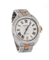 Pre-Owned Cartier Cle de Cartier Automatic Watch in Stainless Steel and Rose Gold 35mm