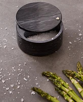 Rsvp International 5 Ounce Marble Salt Box with Hinged Lid