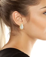 Robert Lee Morris Soho Faux Cultivated Pearl Button Earrings