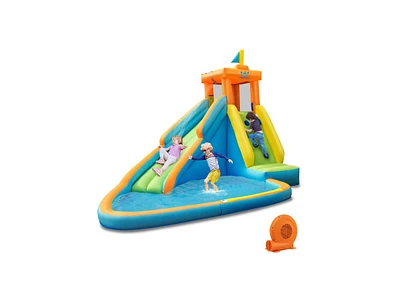 Inflatable Water Slide Kids Bounce House with 680W Blower