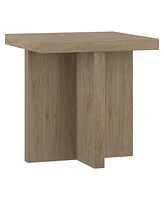 Modern Square Wood End Table 22-Inch Compact Side for Home Decor