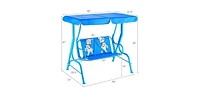 Outdoor Kids Patio Swing Bench with Canopy 2 Seats