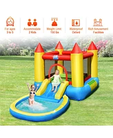 Inflatable Kids Slide Bounce House with 550w Blower