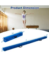 7 Feet Folding Portable Floor Balance Beam with Handles for Gymnasts