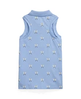 Polo Ralph Lauren Big Girls Tennis Print Mesh Sleeveless Shirt
