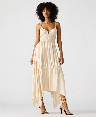 Steve Madden Women's Jackie Handkerchief-Hem Midi Dress
