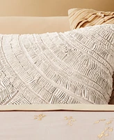 Donna Karan Home Foil Printed and Textured Decorative Pillow, 16" x 20"