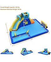 6-in-1 Inflatable Water Slides with Blower for Kids