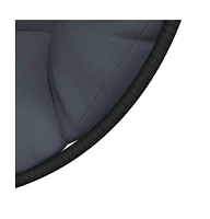 Hanging Egg Chair with Stand Anthracite Rattan and Steel