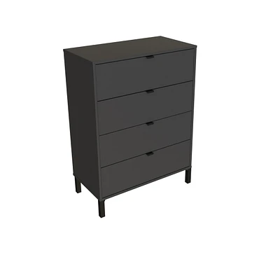 Four Drawer Standard Chest for Bedroom Storage and Organization