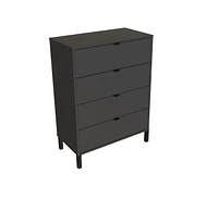 Four Drawer Standard Chest for Bedroom Storage and Organization
