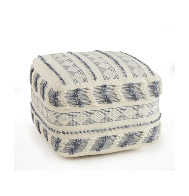 Wool Ottoman for Living Room Footrest and Cozy Home Decor