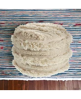 Round Ottoman for Living Room Footrest and Extra Seating