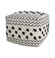 Comfortable Cotton Ottoman for Lounge Areas and Relaxation