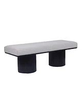 Upholstered Bed End Bench with Chunky Round Legs Modern Boucle Fabric Accent for Bedroom Living Room Entryway Footrest Seating-The Pop Home