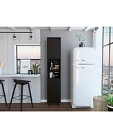 Modern Pantry Cabinet with Five Shelves for Kitchen Storage and Organization