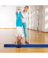 Folding Balance Beam with Solid Wood Base and Anti-slip Bottom