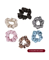 Silk Oversized Hair Scrunchies 6-Pack