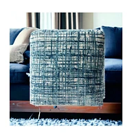Versatile Polyester Blend Ottoman Cube for Seating or Storage
