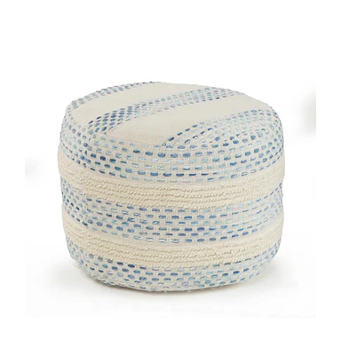 Soft Cotton Blend Ottoman for Footrest Storage and Home Decor