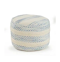Soft Cotton Blend Ottoman for Footrest Storage and Home Decor