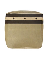 Versatile Cotton Ottoman for Extra Seating and Footrest