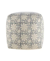 20" Beige 100% Cotton Ottoman