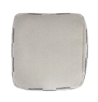 18" Grey 100% Cotton Ottoman