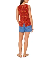 Vince Camuto Women's Printed Keyhole Tank Top