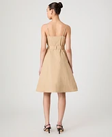 French Connection Women's Light Weight Cotton Belted Trench Fit & Flare Dress