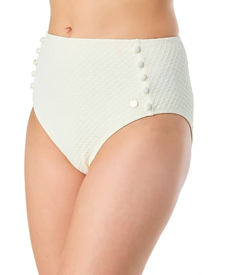 CeCe Women's La Vie A Mer Side-Button Bikini Bottoms