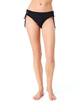 CeCe Women's La Vie A Mer Side-Shirred Textured Bikini Bottoms