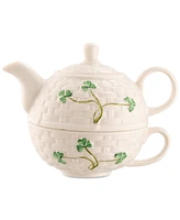 Belleek Pottery Shamrock Tea for One