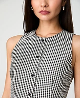 French Connection Women's Gingham Button-Front Mini Dress