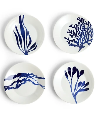 Royal Doulton 1815 Pacific Mixed Pattern Salad Plates, Set of 4