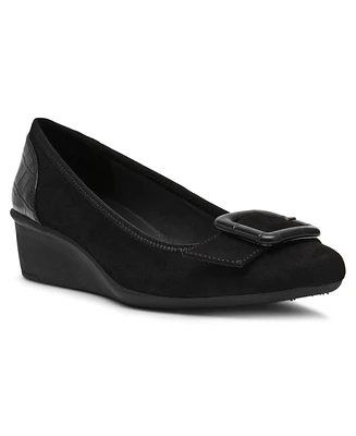 Anne Klein Women's Wyatt Buckle Wedge Pumps