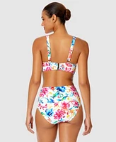 Anne Cole Womens Watercolor Paisley Shirred Bikini Top Bottoms