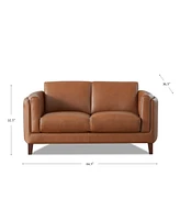 Hydeline Maui 65" Top Grain Leather Loveseat