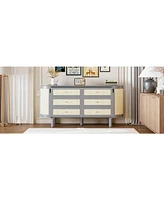 Queen Murphy Bed with Hidden Storage & Modern Woven Design