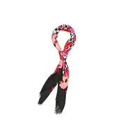 Kate Spade New York Women's Houndstooth Poppies Modal Square Scarf
