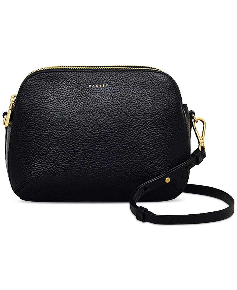 Dukes Place Medium Leather Ziptop Crossbody Bag