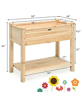 Raised Garden Elevated Wood Planter Box Stand