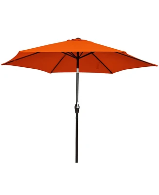 10 Feet Outdoor Patio Umbrella with Tilt Adjustment and Crank-Orange
