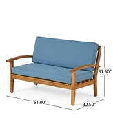 Peyton Wooden loveseat and Coffee Table Set