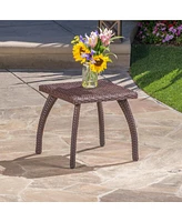 Outdoor Rattan Brown Side Table