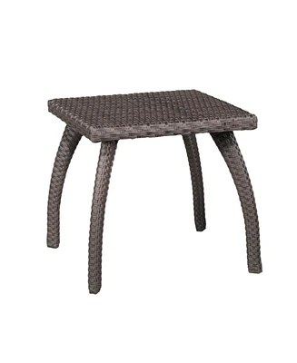 Outdoor Rattan Brown Side Table