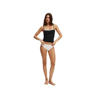 Cotton On Women's Peached Jersey Lace Cami