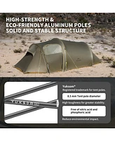 Naturehike Opalus 3 Person Tunnel Tent, Lightweight Backpacking Tent with Vestibule, Double Wall 4 Season Tents for Camping