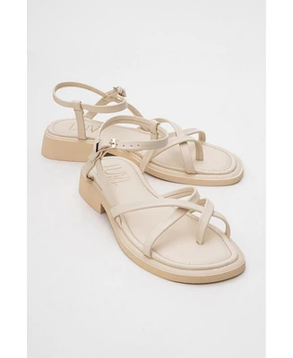 Antas Strappy Leather Flat Sandals (Women)