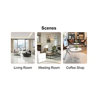 33.4" Modern Circular Glass Coffee Table